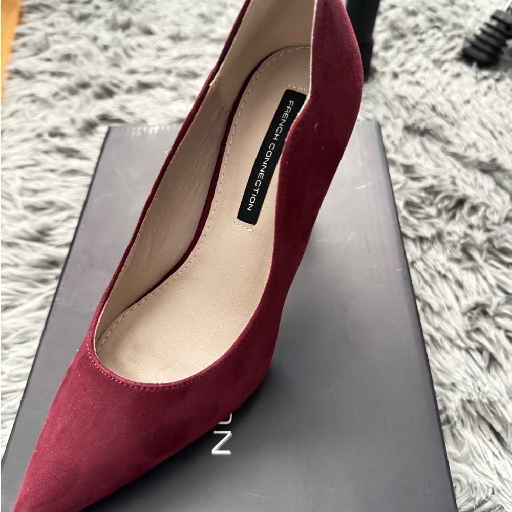 French Connection Women's Dark Red Heels